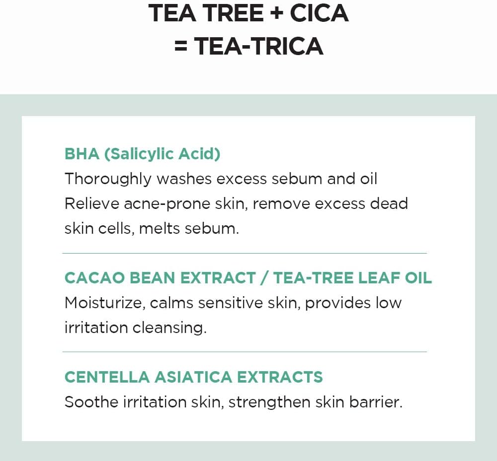 Madagascar Centella TeaTrica Bha Foam for Oily and Acne-Prone Skin