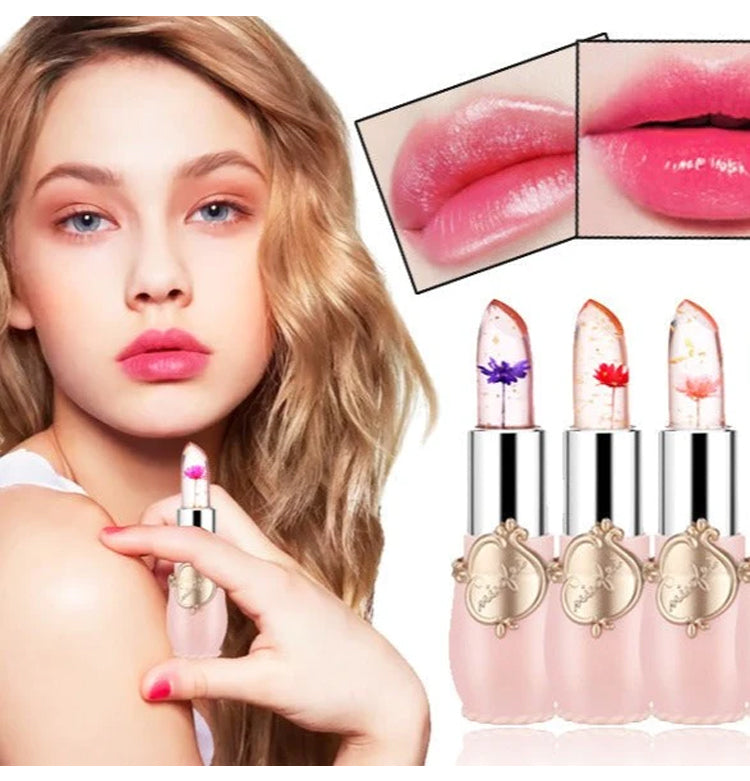 Flower Jelly Lipstick Magic Temperature Color Change Lip Balm 6 pack